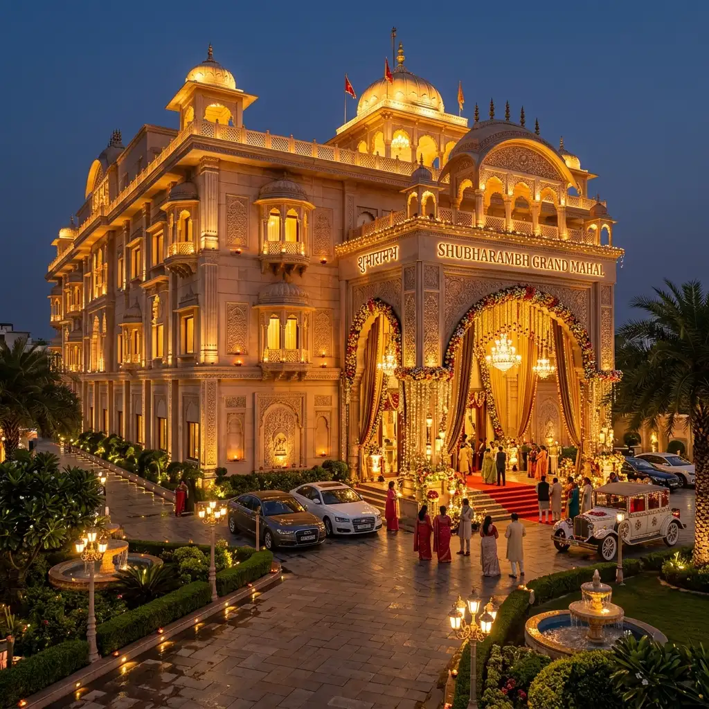Marriage hall exterior on Medavakkam Main Road