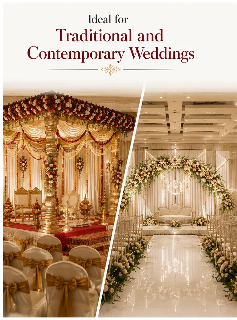 Ideal for Traditional and Contemporary  Weddings