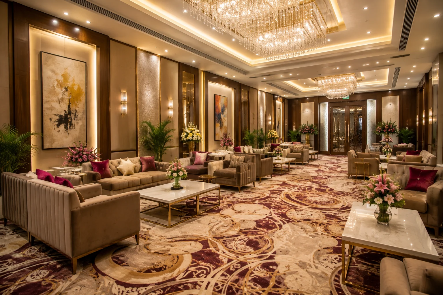 Comfortable Bride and Groom Preparation Rooms
