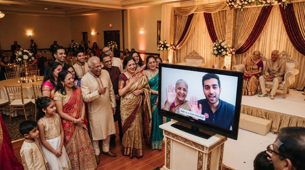 Video Messages from Relatives Who Cannot Attend